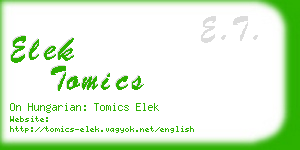 elek tomics business card